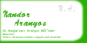 nandor aranyos business card